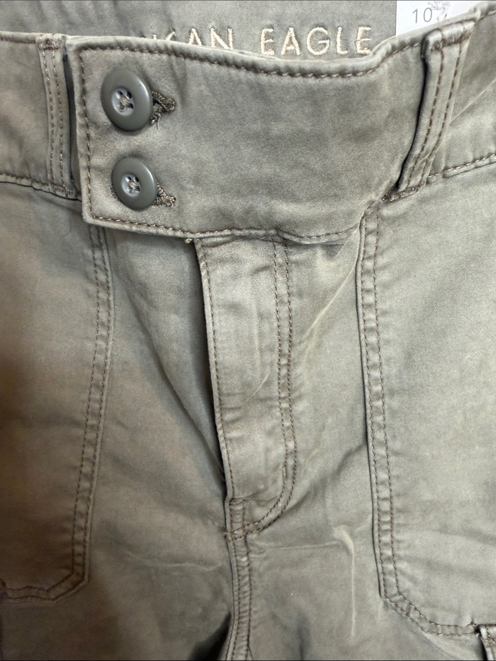 Women’s Olive Cargo Jogger Pants - Casual Utility Style - Picture 6 of 16